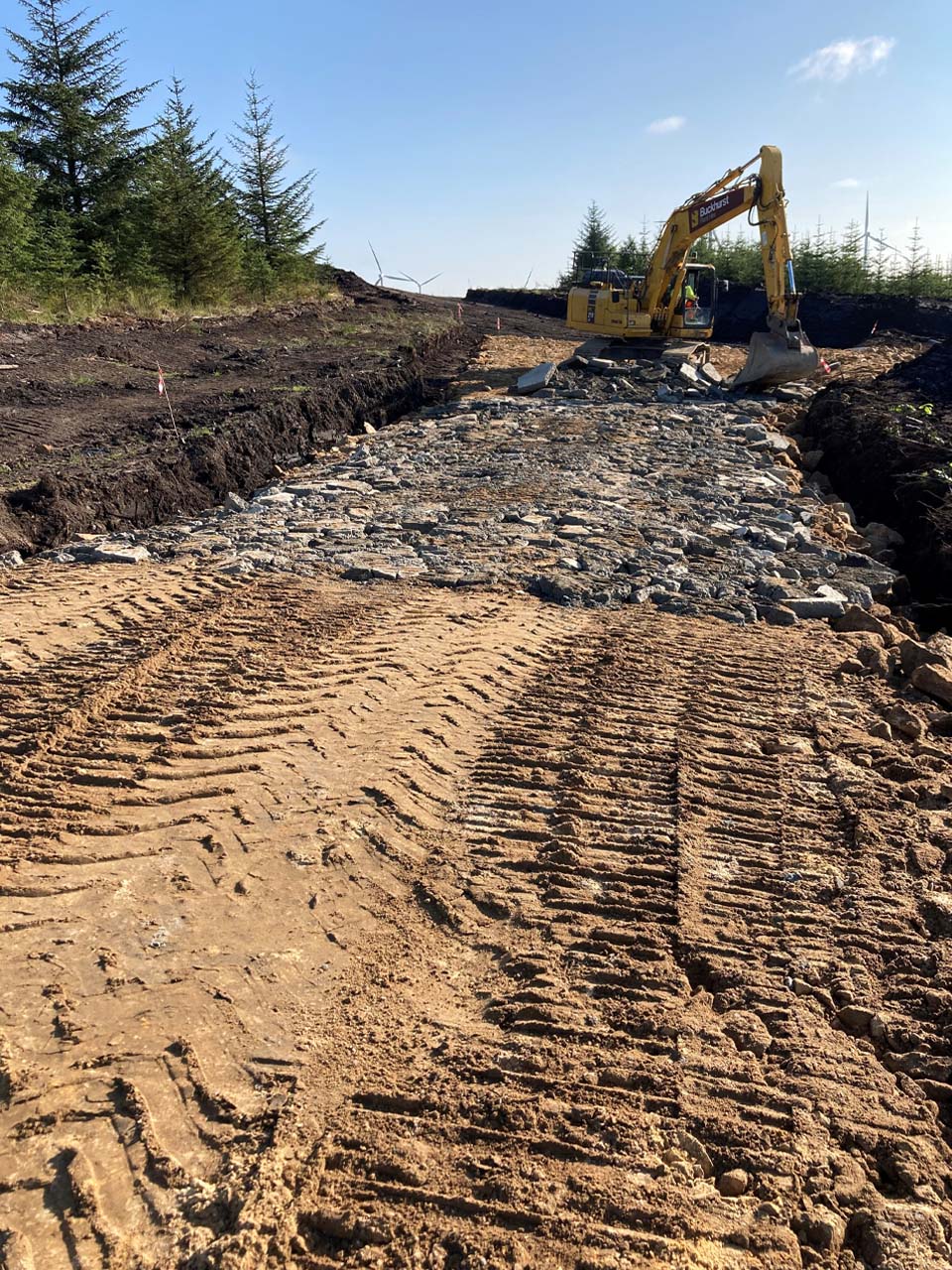 Longhill burn temporary road