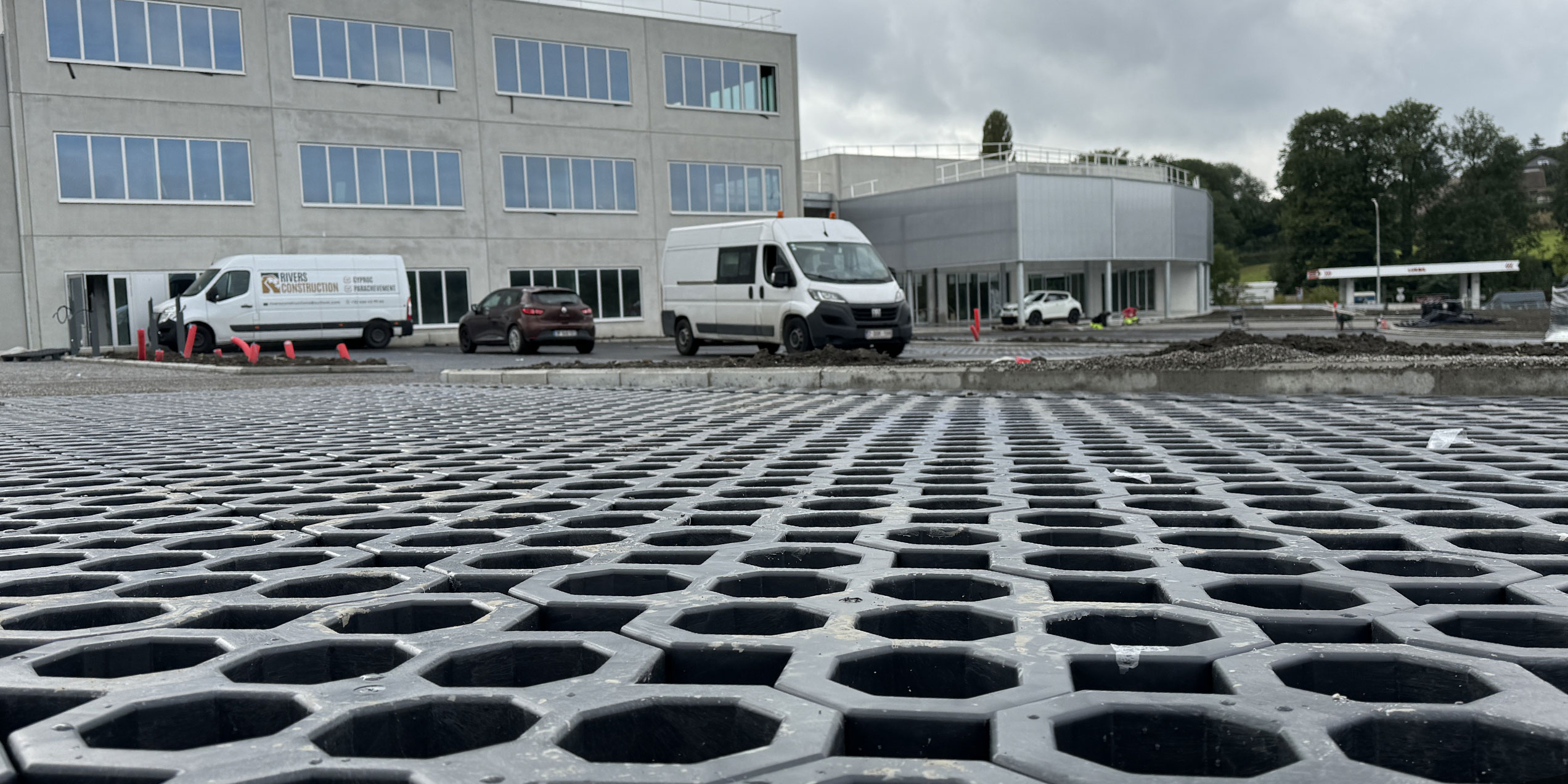 A large car park made with CellTrack HD
