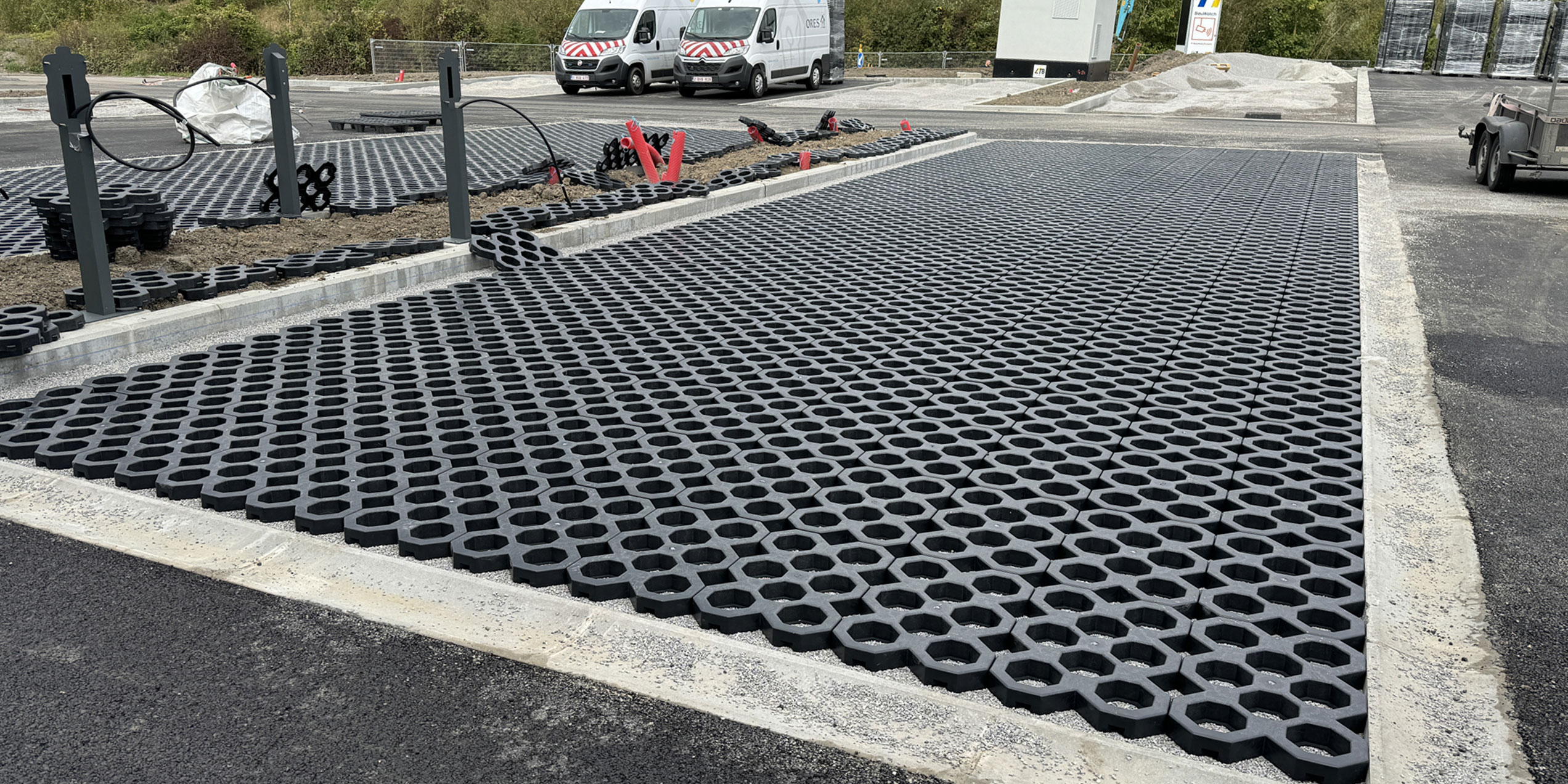 Car park bays made with CellTrack HD
