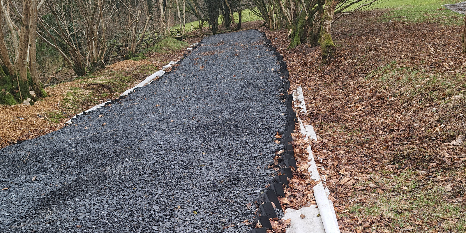 ProtectaWeb and Multitrack infilled providing tree root protection