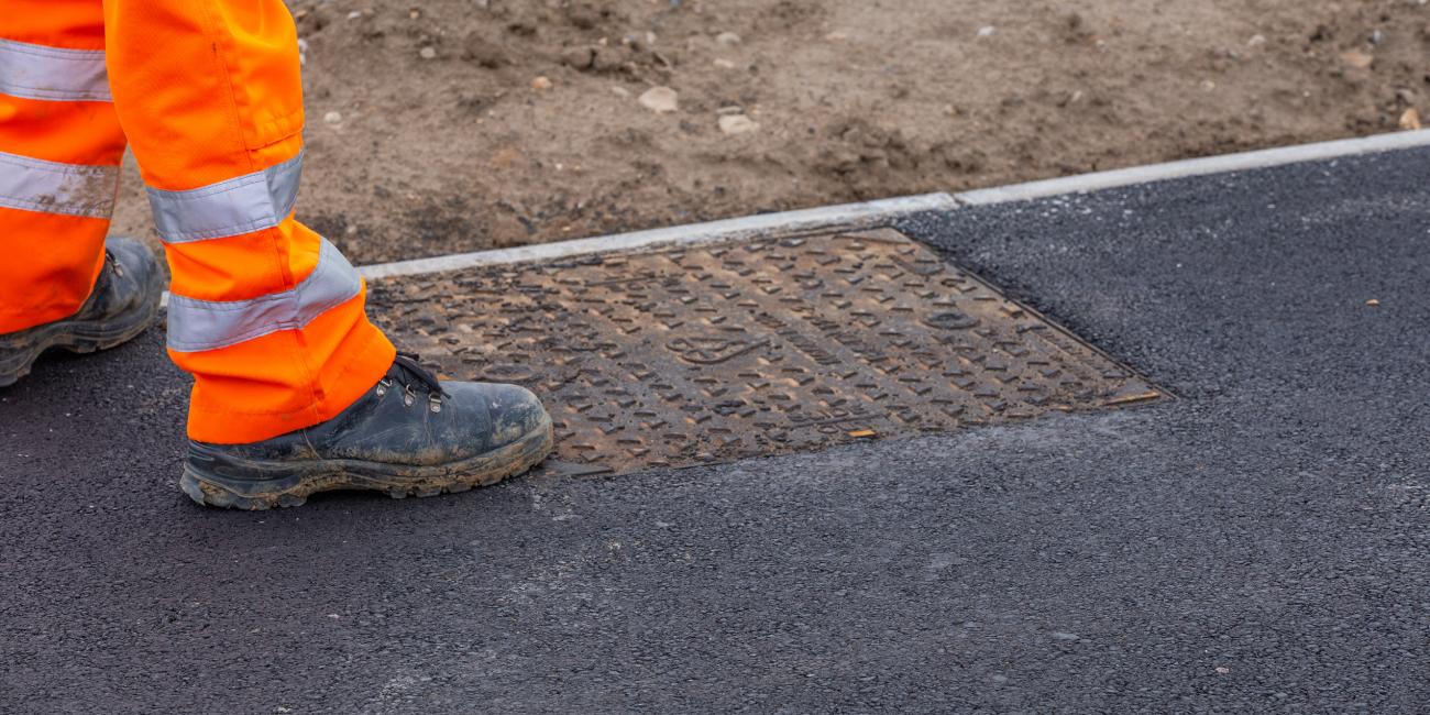 Manhole cover installed at Norwich North Recycling Centre