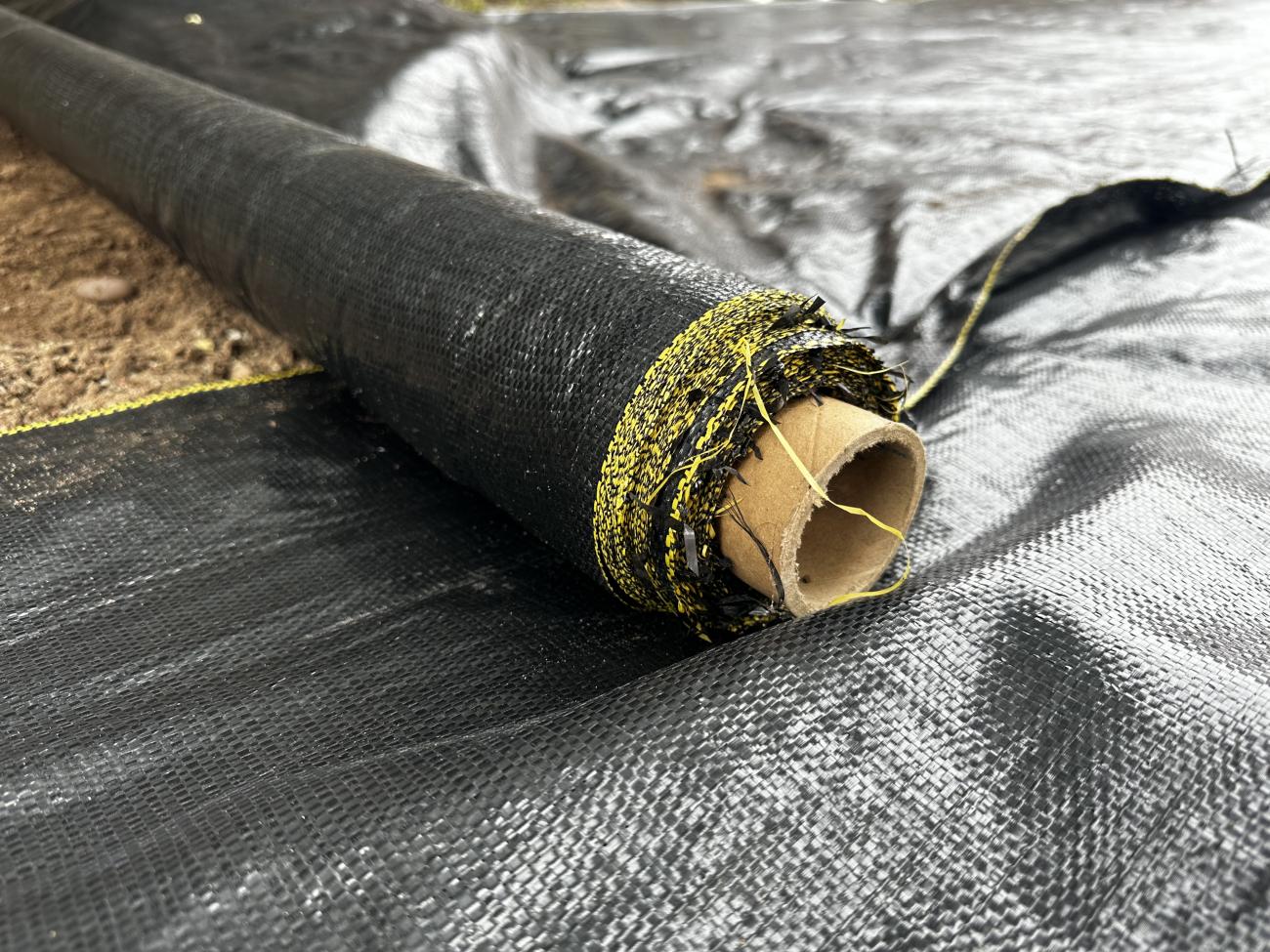 Geomembrane on a roll