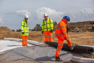 Inspecting a geogrid installation