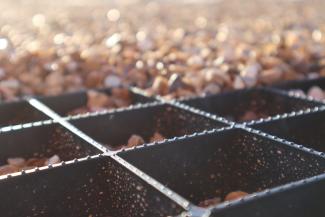 Ecodeck filled with gravel