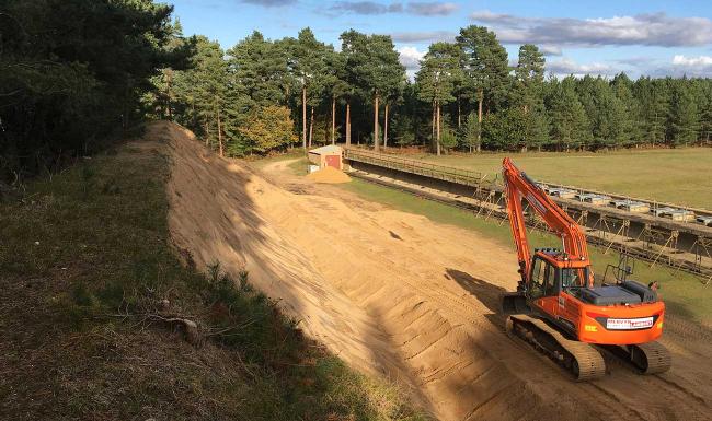 Reinforced soil wall at Thetford firing range