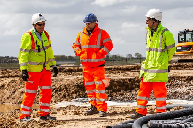 People discussing on site