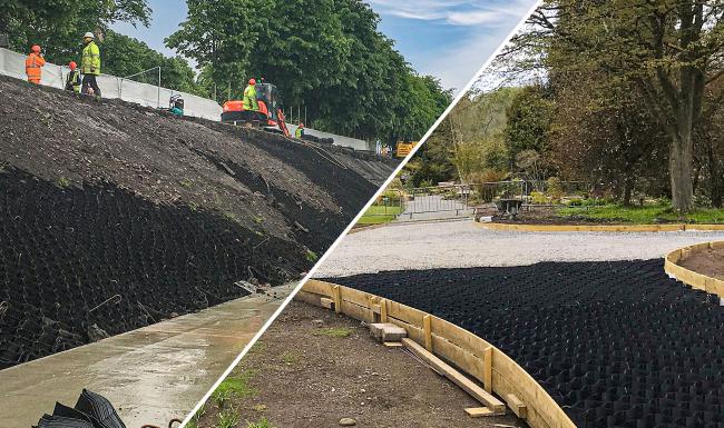 ProtectaWeb slope and tree root protection installations