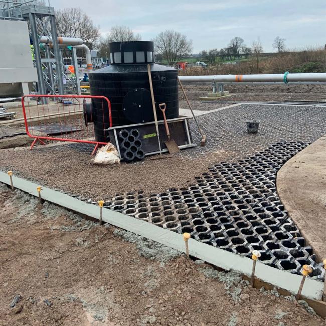 CellTrack HD being installed as paving