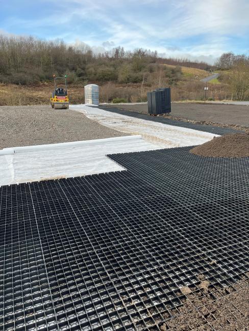 MultiTrack and Ecodeck being laid together